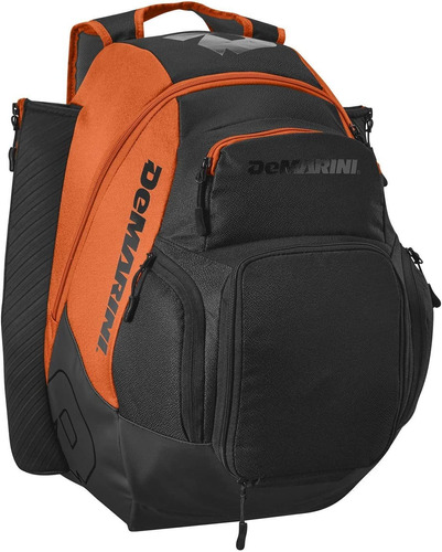 Mochila De Beisbol Demarini, 2 Bates, Nylon, Negro/naranja