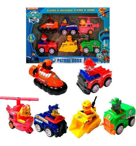 Brinquedo Patrulha Canina Com Fricção Kit 6 Peças