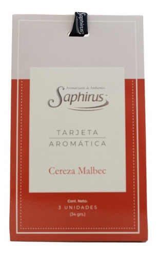 Tarjeta Aromatica Saphirus Cereza Malbec