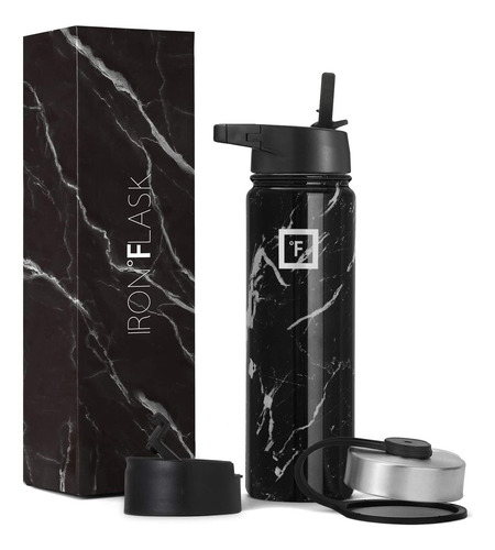 Termo Iron Flask Botella Deportiva 22 Onzas Diseño Marble