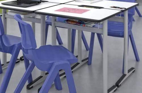 Kit 2 Silla Escolar Plástico Aulas Tamaño Grande Apilable