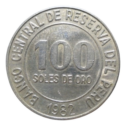 Nvs-moneda Perú 100 Soles De Oro 1982 - Rt2#3 (Usado)