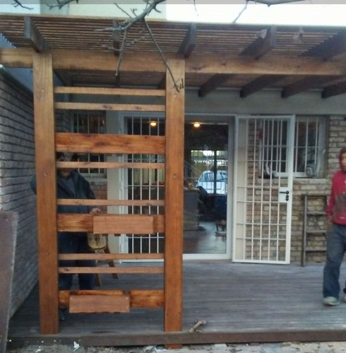 Pergola De Madera Con Techo Media Sombra Fabrica Y Colocamos