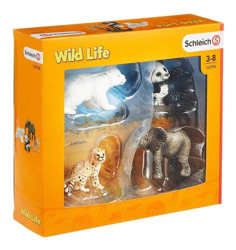 Set De Schleich North America Wild 4 Animales Bebe