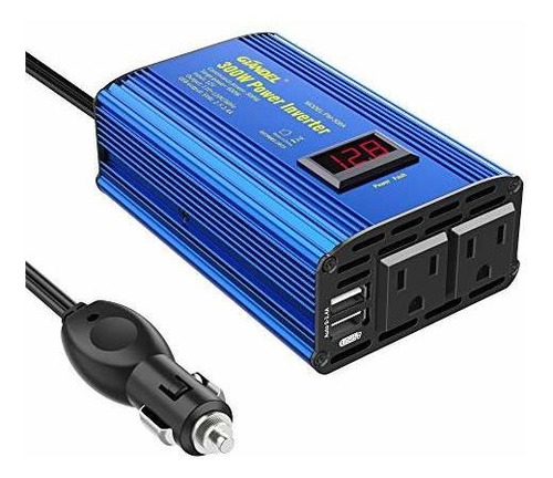 Inversor Cc Ca Adaptador Convertidor Vehiculo Pantalla A