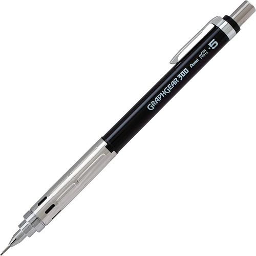 Pentel Graphgear 300  Gp315 Portaminas 0.5  Color Negro