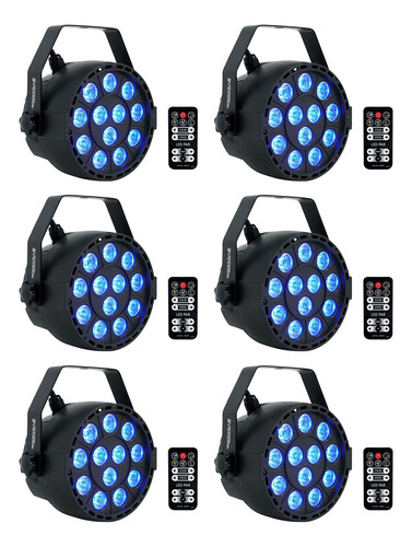 Par Compacto Led Rgb Luz Lavado Pro Dj Dmx Control Remoto