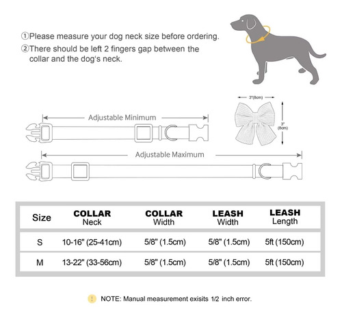 Didog Juego De Collar Y Correa Para Perro Con Corbatín, Coll