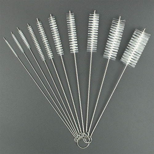 Juego De 10 Pajitas Limpiadoras De Acero Inoxidable De Nailo