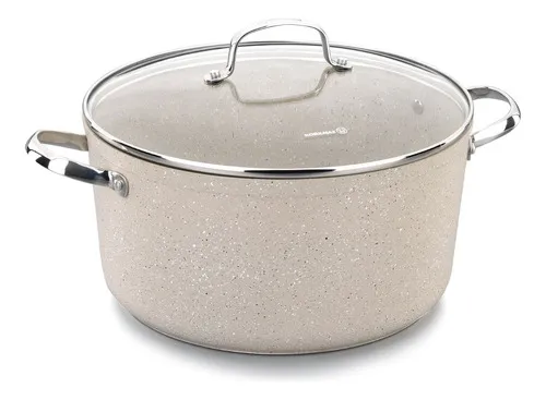 Cacerola De Granito Beige Korkmaz 8 Lt Antiadherente