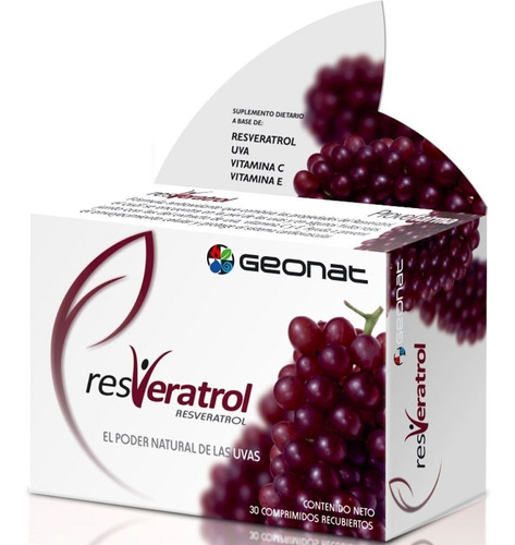 Geonat Resveratrol Antioxidante Anti Envejecimiento 30 Comp