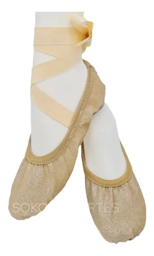 Zapatillas De Danza Media Punta Doradas MercadoLibre