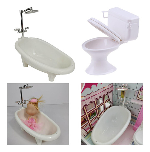 Muebles De Casa De Muñecas, Modelo De Exhibición, Baño