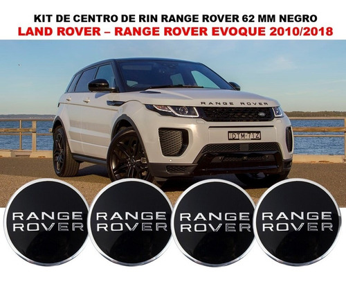 Kit De 4 Centros De Rin Range Rover Evoque  2010-2018 62 Mm