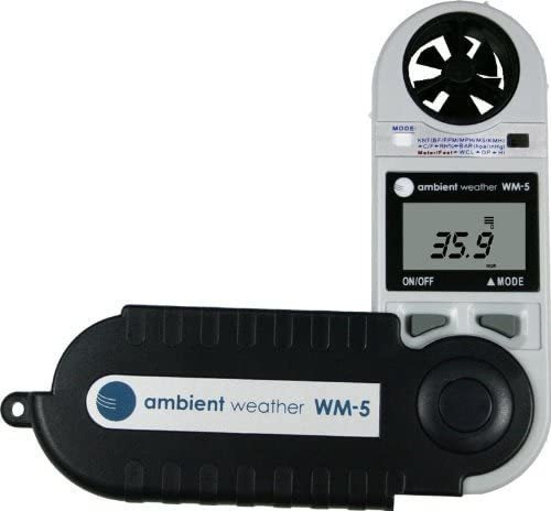 Ambient Weather Wm-5 Medidor De Tiempo Portátil Con Velocida