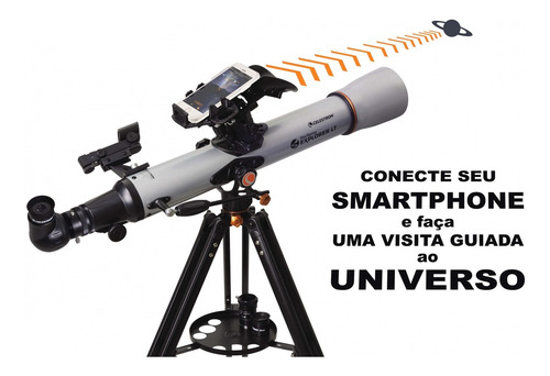 Telescópio Celestron Com Autoguide Smartphone Explorer 80