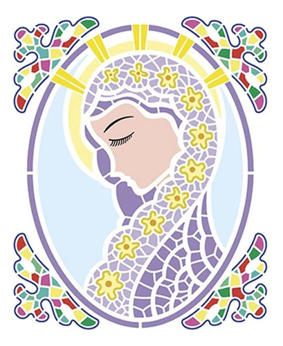 Stencil Pintura Nossa Senhora 21,1x17,2 Stm-660 Litoarte