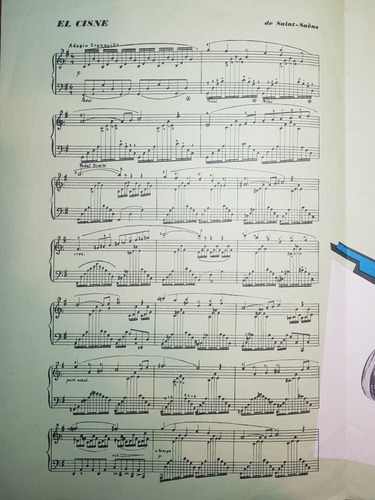 Imagen 2 de 3 de Antigua Partitura Publicitaria El Cisne Ro 082