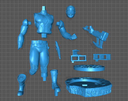 Power Rangers Black Ranger Mp Archivo Para Impresión 3d (Usado)