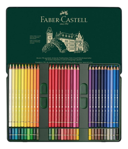 Lápiz Polychromos Faber Castell 60 Colores Caja Metálica