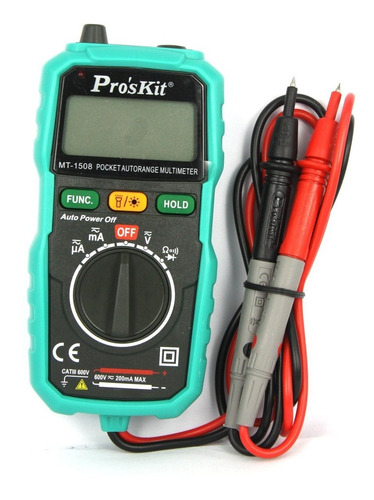 Imagen 2 de 4 de Tester Digital Autorango Proskit Detector Voltaje Mt-1508