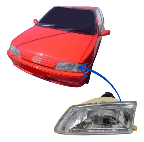 Farol Peugeot 106 1992 1993 1994 1995 1996 Depo Esquerdo