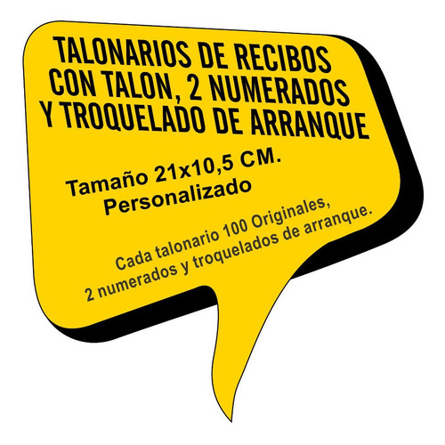 5 Talonarios Recibi, Recibo Oficial Con Talón + Tu Pulicidad