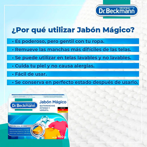 Dr. Beckmann Jabon Magico Quitamanchas Intenso 100 G