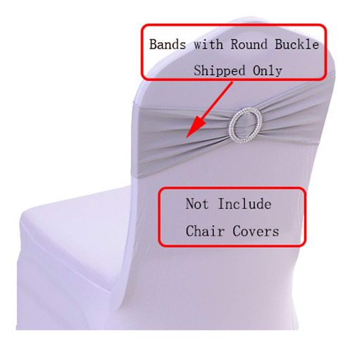 50 Piezas De Silla Spandex Sashes Bows Bows Silla Elástica B