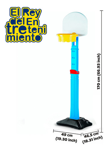 Imagen 3 de 6 de Tablero Aro De Basket Dolu Extensible Prod Europeo - El Rey