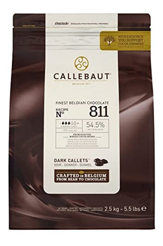 Chocolate Cobertura Callebaut 811 Semiamargo 55% Cacao X5kg