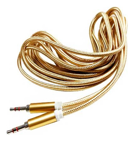 Cable Auxiliar Nikocell 3 Metros Color Dorado