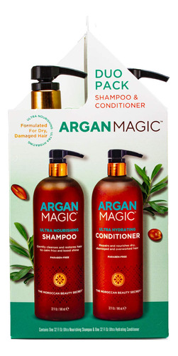 Champ Y Acondicionador Argan Magic Duo Para Cabello Seco Y D