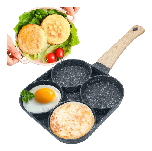 Sarten Antiadherente 4 Puestos Para Huevos Arepas Pancakes