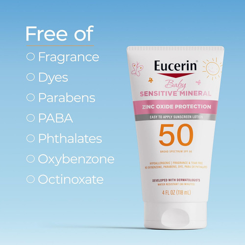 Eucerin Sun Sensitive Mineral Baby Sunscreen Lotion Spf 50 W