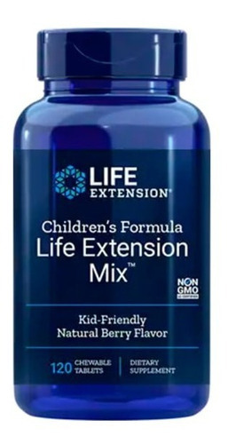 Life Extension Fórmula Para Niños, Baya 120 Tab Sabor Sin Sabor