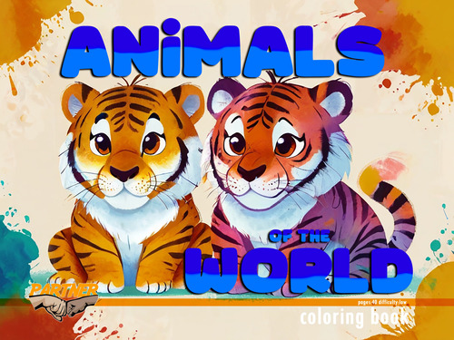 Libro Para Colorear Animales Del Mundo, En Formato Digital 