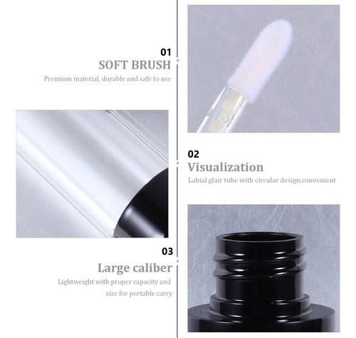 Botellas De Brillo De Labios Útiles De 8 Ml, 4 Unidades, Tub