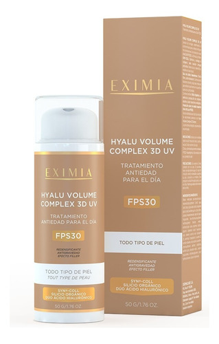 Eximia Hyalu-volume Complex 3d Uv Crema De Día Fps30 X 50g Tipo de piel Todo tipo