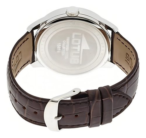 Relógio multifuncional Lotus 15974/1 Original Official Agent Mesh Color Marrom Bezel Color Prateado