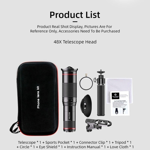 Zoom Camera Lens 48x Hd Cell Phone Lens Smartphone Lens
