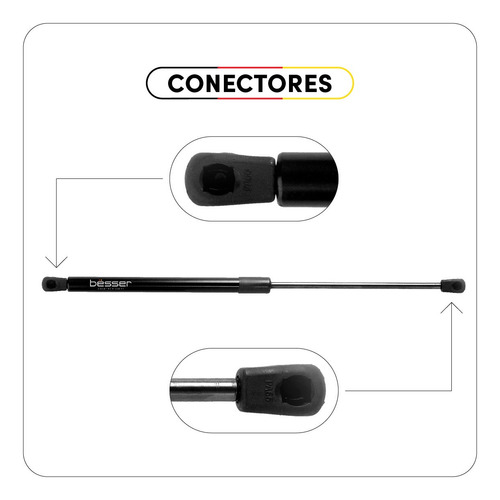 Imagem 2 de 4 de Par Amortecedor A Gás De Capô Kia Sorento 2011 2012 2013