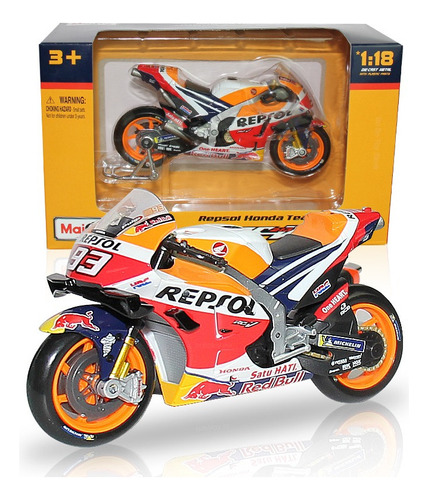 Modelo De Motocicleta Maisto Honda #93 2021 Motogp De Aleaci