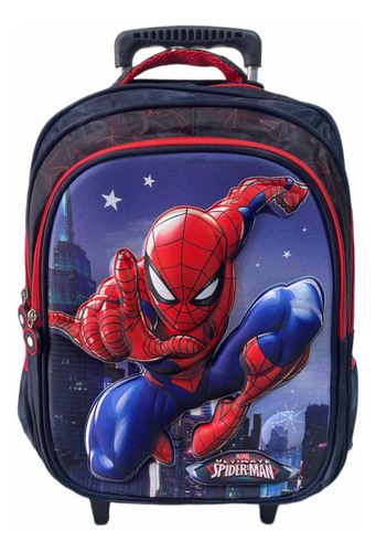 Mochila De Carrinho Infantil Escolar Homem Aranha