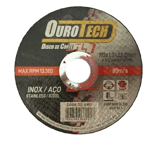 Disco Corte Fino 4 1/2 Inox/aço - 10 Unidades