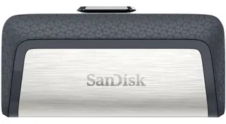 Memoria USB SanDisk Ultra Dual Drive Type-C 32GB 3.1 Gen 1 negro y plateado