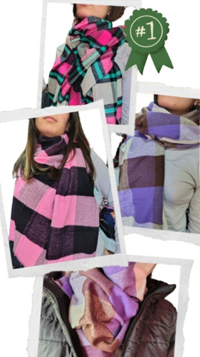 Ruanas De Pilu Invierno Elegancia Versatil Medidas 1,75 X 75