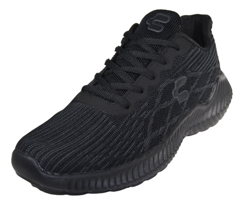Tenis Deportivo Hombre Textil Negro Charly Walking Relax