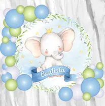 Comprar Fondo Banner Candy Bar Circular Elefante Bebé 70x70cm