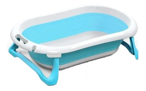 Imagen 1 de 7 de Bañera Plegable Bebe Infantil Tapon Marca Mega Baby